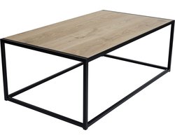 Salontafel - Industrieel - Zwart Metaal - Naturel Eik - 1150 x 650 x 413 - MY Own Table 007B