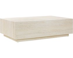 Salontafel Jip Travertin - MDF - Rechthoek - 120x75cm - Hoogte 35 cm