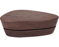 Salontafel Kiva 107 x 80 cm - Espresso Mangohout - Organisch - Japandi