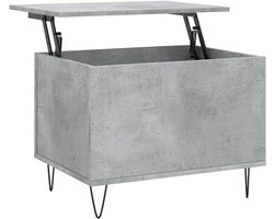 Salontafel - Koffietafel - Woonkamer Inrichten - Handige Lift-Top - 60x45x45 cm - Betongrijs