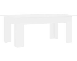 Salontafel | Koffietafel | Woonkamertafel | Bijzettafel 100x60x42 cm bewerkt hout wit