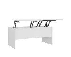Salontafel | Koffietafel | Woonkamertafel | Bijzettafel 102x50,5x46,5 cm bewerkt hout wit