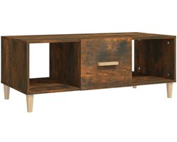 Salontafel | Koffietafel | Woonkamertafel | Bijzettafel 102x50x40 cm bewerkt hout gerookt eikenkleurig