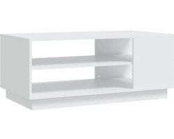 Salontafel | Koffietafel | Woonkamertafel | Bijzettafel 102x55x43 cm bewerkt hout wit