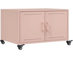 Salontafel | Koffietafel | Woonkamertafel | Bijzettafel 68x50x43,5 cm staal roze