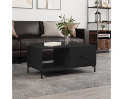 Salontafel | Koffietafel | Woonkamertafel | Bijzettafel 90x50x40 cm bewerkt hout zwart