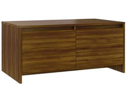 Salontafel | Koffietafel | Woonkamertafel | Bijzettafel 90x50x41,5 cm bewerkt hout bruin eikenkleur