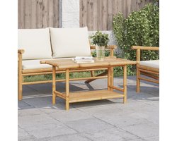 Salontafel | Koffietafel | Woonkamertafel | Bijzettafel 90x50x45 cm bamboe