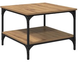 Salontafel | Koffietafel | Woonkamertafel | Bijzettafel Artisan Eiken 55 x 55 x 40 cm Bewerkt hout
