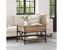 Salontafel | Koffietafel | Woonkamertafel | Bijzettafel Artisan Eiken 70x50x50cm Bewerkt hout