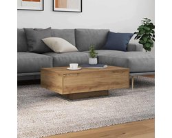 Salontafel | Koffietafel | Woonkamertafel | Bijzettafel Artisan Eiken 85 x 55 x 31 cm Bewerkt hout