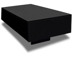 Salontafel | Koffietafel | Woonkamertafel | Bijzettafel hoogglans zwart