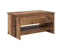 Salontafel | Koffietafel | Woonkamertafel | Bijzettafel Oud hout 80 x 50,5 x 41,5 cm Bewerkt hout