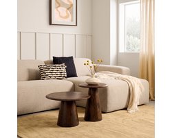 Salontafel Lana - Mangohout Walnootbruin | Organisch Modern Design