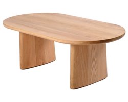 Salontafel Lazlo ovaal eiken 110x55x38 cm - Naturel