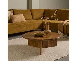 Salontafel Lens - Hout - Hout - Mango - 80 x 30 x 80 cm (BxHxD)