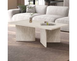 Salontafel Litar - 125x65x42cm - Beige Travertin