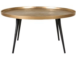 Salontafel Loudon - Goud / Zwart - Metaal - 75 x 39 x 75 cm (BxHxD)
