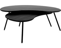 Salontafel Ludo Zwart - Organisch - Set van 2