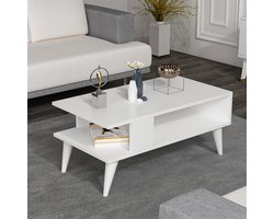 Salontafel Lycksele 40x90x45 cm wit