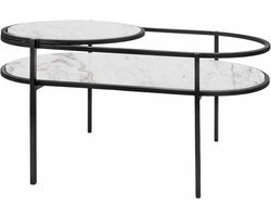 Salontafel Mara 90cm wit marmer