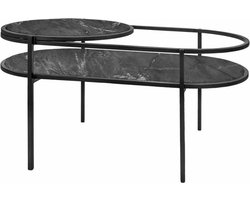 Salontafel Mara 90cm zwart marmer