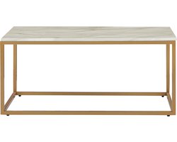 Salontafel marmerlook beige/goud DELANO