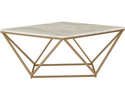 Salontafel marmerlook beige/goud MALIBU