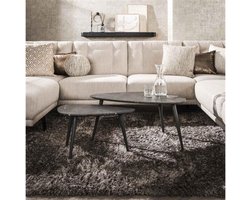 Salontafel Marquina set van 2 niervormig - marmerlook