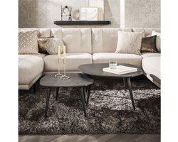 Salontafel Marquina set van 2 organisch - marmerlook