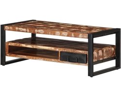 Salontafel Massief Hout - Unieke Tafel Oud Hout - Woonkamer Decoratie - Gerecycled Materiaal Uniek