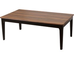 Salontafel MCW-M55, bijzettafel sofatafel massief hout HDF laminaat melamine 46x120x70cm sheesham hout look donkere poten