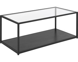 Salontafel MEDORA Glas Zwart