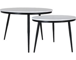 Salontafel Melle - Marmer - Set van 2 - Rond