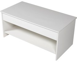 Salontafel met hefblad wit HEDDA