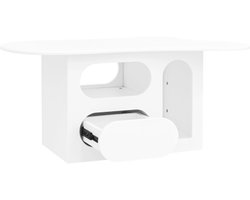 Salontafel met lade, wolkvormige salontafel met open opbergvakken, hoogwaardige materialen. 97 x 45 x 43,5 cm