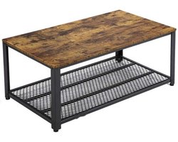 Salontafel met opbergruimte - 45 x 106 x 60 cm - industrieel