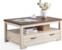 Salontafel Met Opbergruimte - Bijzettafel - Opbergtafel - praktisch
