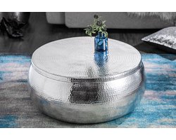 Salontafel met opbergruimte zilver 70 cm