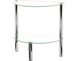 Salontafel metaal chroom - B 45 x D 22 x H 47 cm