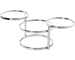 Salontafel - Metaal Chroom - B 58-140 x D 50 x H 43 cm