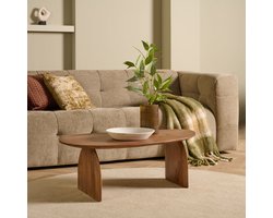 Salontafel Metz - Mangohout - Bruin - 95x34x55 cm (BxHxD) - Organisch
