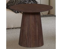 Salontafel 'Miguel' 50 cm Rond Mango Hout Donkerbruin