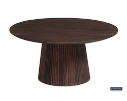 Salontafel 'Miguel' 80 cm Rond Mango Hout Donkerbruin