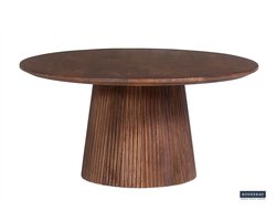 Salontafel 'Miguel' 80 cm Rond Mango Hout Lichtbruin