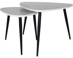 Salontafel Milou - Marmer - Set van 2 Groot - Organisch