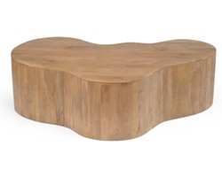 Salontafel Moos - Organische Tafel - Woonkamer Decoratie - Japandi Stijl - 129x84x36cm - Naturel