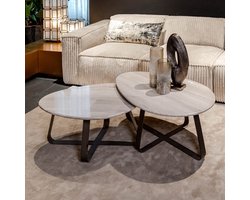 Salontafel Muka | Wit Marmer