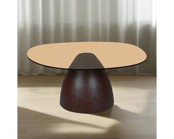 Salontafel Mylon | Bruin Glas