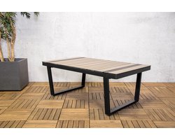 Salontafel Naturel/Zwart - Aluminium & HPL - 118x70x46 cm - Salontafel Toscane - SenS-Line